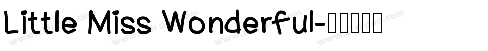 Little Miss Wonderful字体转换